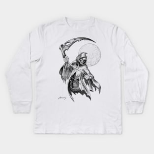 Grim Reaper Kids Long Sleeve T-Shirt